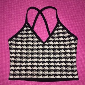 Houndstooth Crop Top